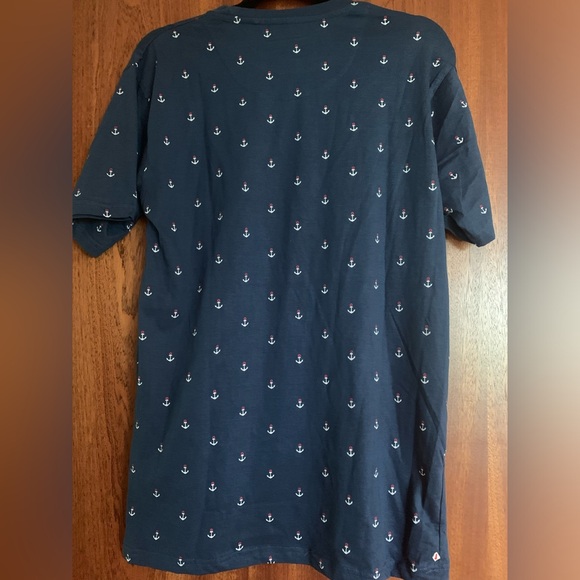 Fernando Peña Platinum Men’s Navy Anchor print t-shirt Size L 100% cotton - Picture 6 of 9